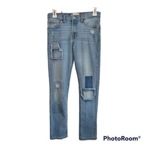 Levi's girlfriend Jeans patches distressed youth girl size 14 regular